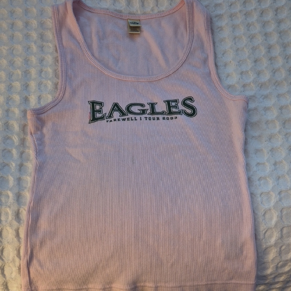 Kavio Light Pink Eagles Graphic Tank Top